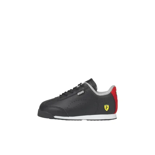 Scuderia Ferrari X PUMA ROMA Низкий Топ Обувь для малышей Черный Красный Infant и Toddler