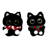 Маленький Черный Кот - [Красно-белый + Красный-зеленый]