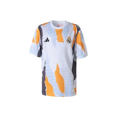 Adidas Белый/Round Neck Апельсин/Уголь/Свечение Синий Детские Рубашки
