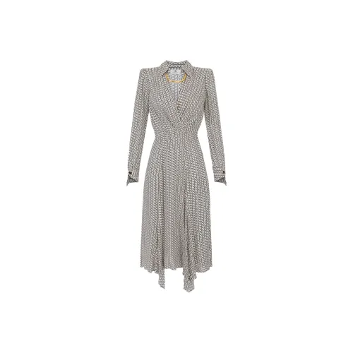 Elisabetta Franchi Длинное платье с длинными рукавами женское