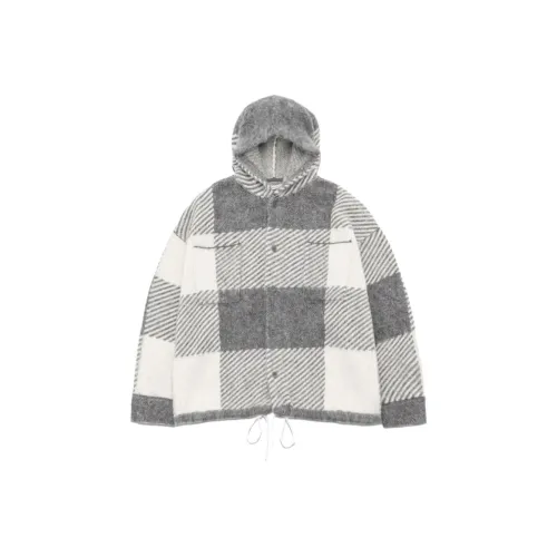 Nanamica FW25 Мохер С капюшоном Рубашка Куртка Бархат Feel Пальто Женские