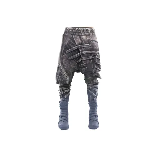 DEMOBAZA Темно-серый Мужские Повседневные Штаны