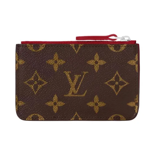LOUIS VUITTON Romy Покрытый холст Картхолдер Женские Красный