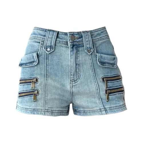 NIUXIAOMO Светло-синие женские джинсовые шорты