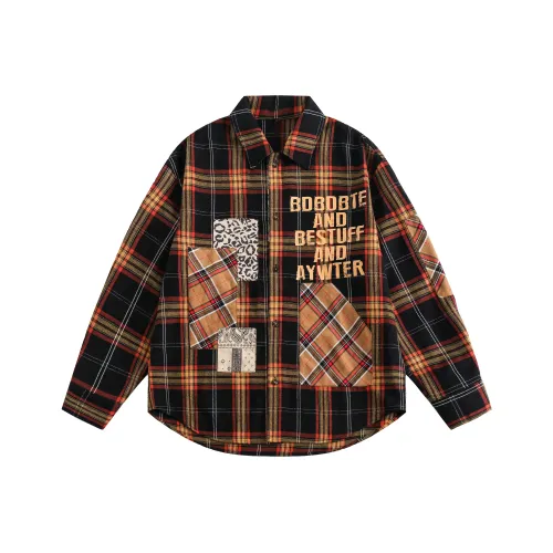 HYLHYL Клетчатый Унисекс Рубашки