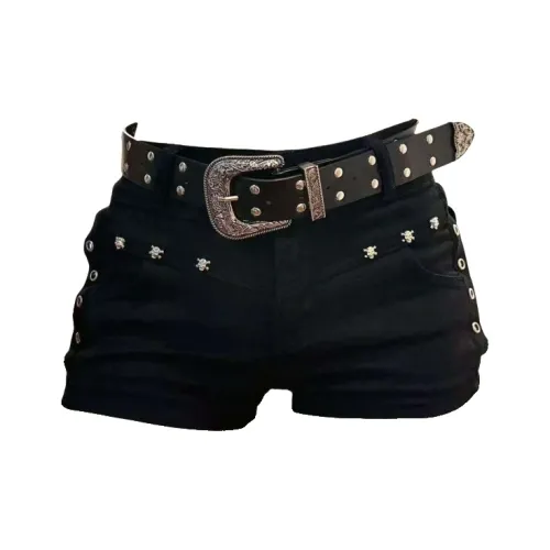 XDFM Черные брюки Женские Джинсовые шорты