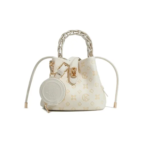 BETTINA VIVIAN ПУ (полиуретан) Сумка через плечо Тоут Сумка-ведро Женская Экрю