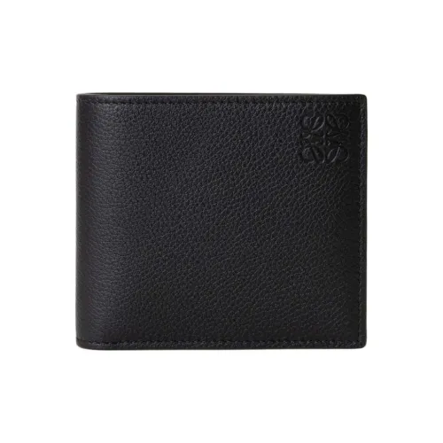 LOEWE Коровья кожа крупнозернистая текстура кошелек стандартный мужской черный