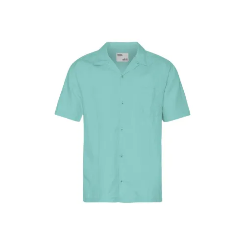 Colorful Standard Бирюзовые Мужские Рубашки