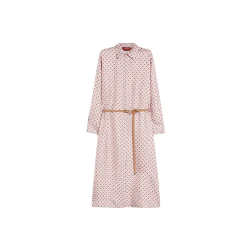 MaxMara Studio Длинное платье с длинными рукавами женское