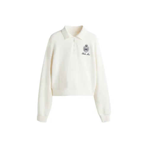 H&M Белый/Морской Синий Женское Поло