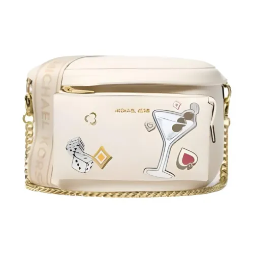 MICHAEL KORS Slater ПУ (полиуретан) Сумка через плечо Сумка на плечо Средняя Женская Светлый кремовый