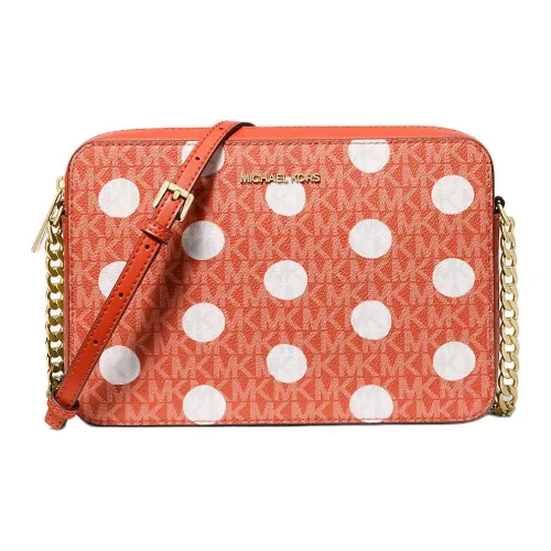 MICHAEL KORS Jet Set Холст Сумка через плечо Большая Женская Оранжевая