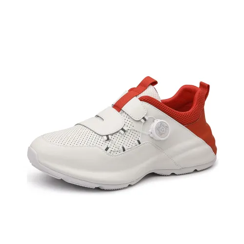 AD Slip-resistant Abrasion-resistant Breathable Low-top Casual Men's White Red AD Противоскользящий Устойчивый к истиранию Дышащий Низкий Топ Повседневный Мужской Белый Красный