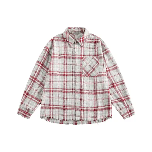 HYLHYL Red Unisex Shirt HYLHYL Красная унисекс рубашка