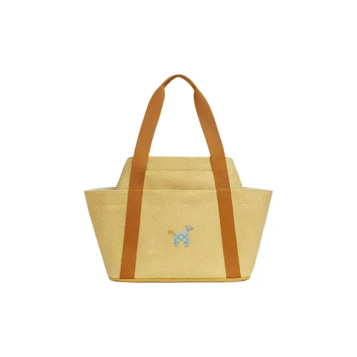 HERMES Шерсть Nursery Сумка Женская Горчично-желтая