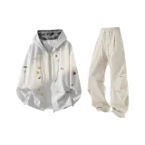 Светлый Фотиния Серый + Серый Бежевый Брюки