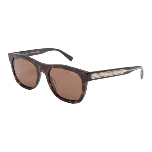 BVLGARI Ацетат Квадратные Солнцезащитные Очки Мужские Коричневые