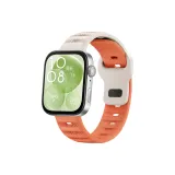 Рельефный силиконовый ремешок - Starlight (звездный свет) - Orange (оранжевый)