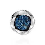 Синие серьги-клипсы с магнитным зажимом в форме ромба Mobius (одиночный)