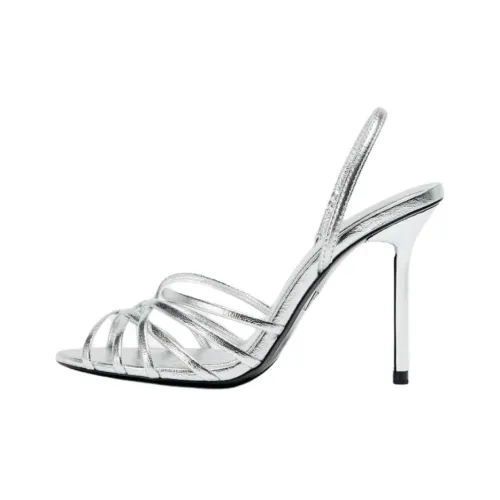 ZARA One Ремень Сандалии Silver Женские