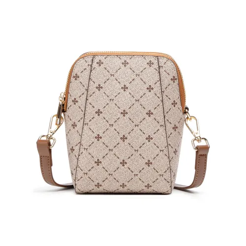 SEPTWOLVES Сумка через плечо из искусственной кожи стандартная женская хаки и коричневый