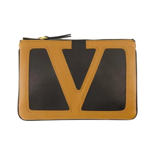 Valentino Garavani Lambskin Clutch Men's Black Chili Red Валентино Гаравани Клатч из овечьей кожи Мужской Черный и Чили Красный