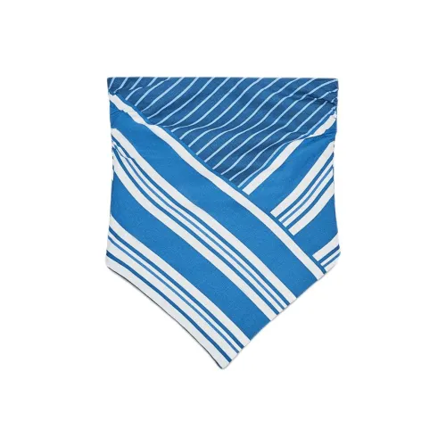 ZARA Синий/Белый Женские Топы без бретелек