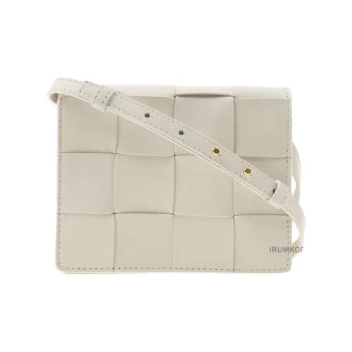 Bottega Veneta Cassette Регулируемый ремешок Сумка через плечо Мини Женская Белая