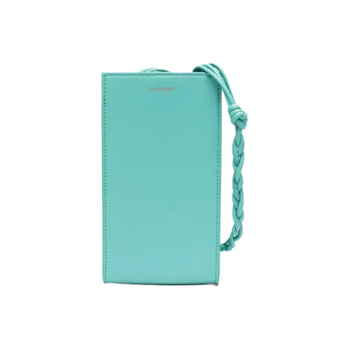 JIL SANDER Tangle Телячья кожа Сумка через плечо Чехол для телефона Большой Мужской Бирюзовый