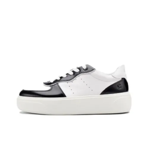 Ecco Street Stage Low Топ Скейтборд Кроссовки Женские Черный Белый