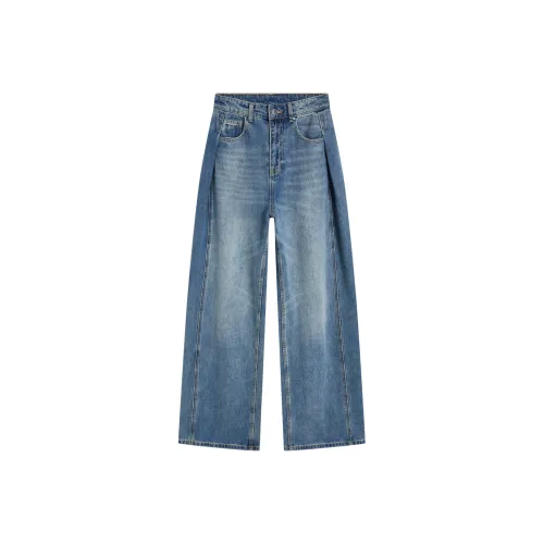 GJ HJ Промытый синий Женские Джинсы