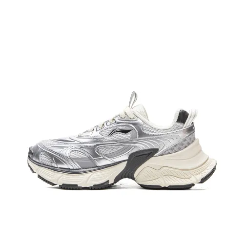 Лайнер Звезда Амортизация Устойчивый к истиранию Дышащий Низкий Топ Кроссовки для бега Женские Серый Серебряный