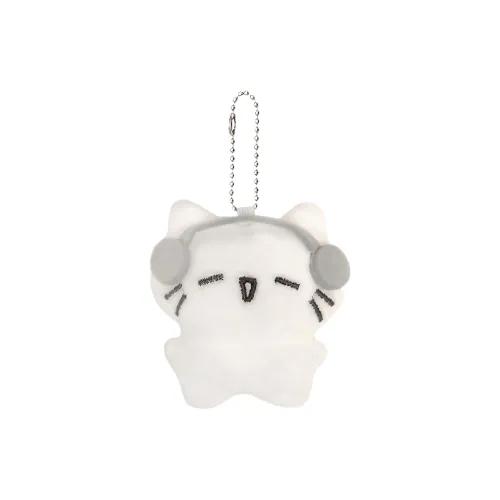 Yi Jia Ai Настроение Кошка Музыкальные Наушники Кошка Плюшевый Брелок 10 см Высота