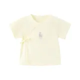 Светло-желтый, короткий рукав, сиреневый