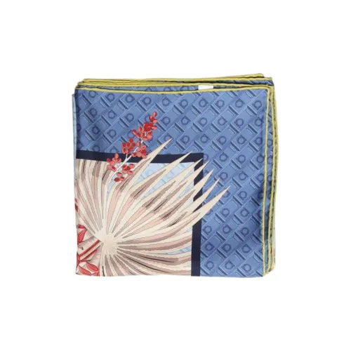 FERRAGAMO Шелковые шарфы Женские Синий