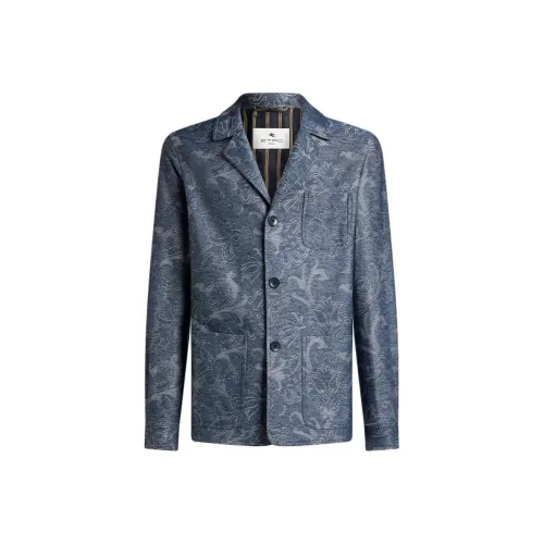 ETRO Мужские куртки морского синего цвета