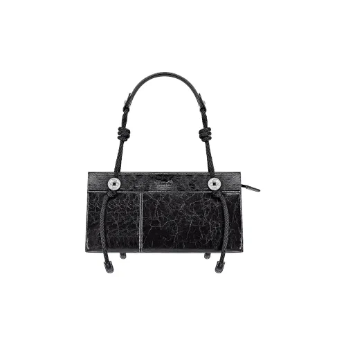 Great Dog and Black Horse Сумка через плечо из коровьей кожи большая женская темно-черный вороний