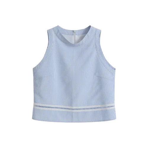 Marc moore Синий с Белым Lettering Женские Майки