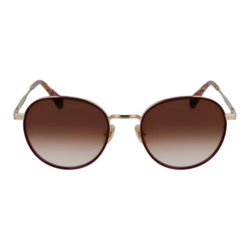 Paul Smith Металлические Овалные Солнцезащитные Очки Женские Красные