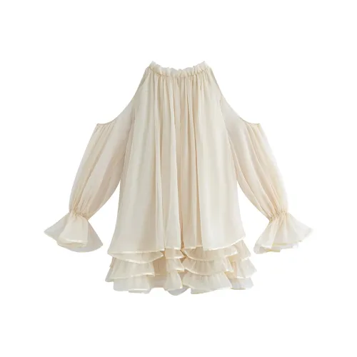 Marc Moore Длинное платье с длинными рукавами женское