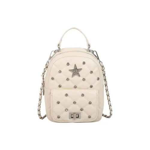 YTARA ПУ (полиуретан) Рюкзак Стандартный Женский Экрю Серебристый Черный Желтый