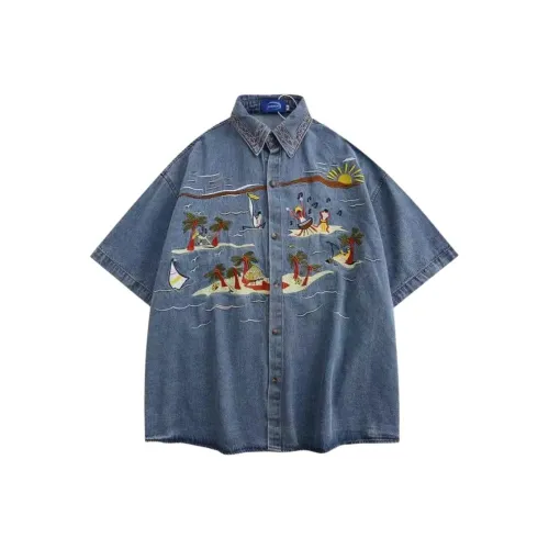 Freshclean Синий Унисекс Рубашки