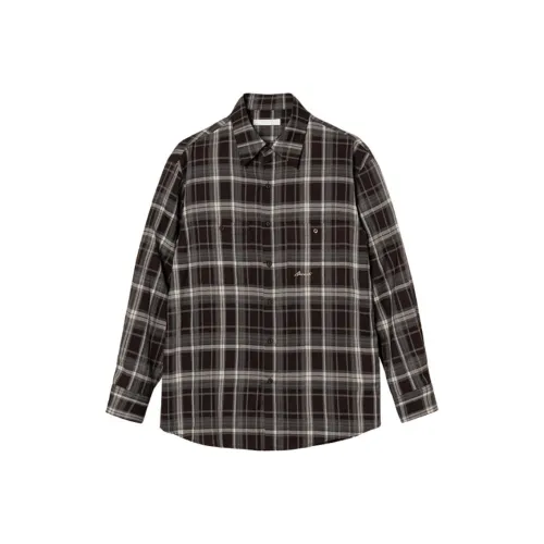 OPICLOTH Кофейный Унисекс Рубашки