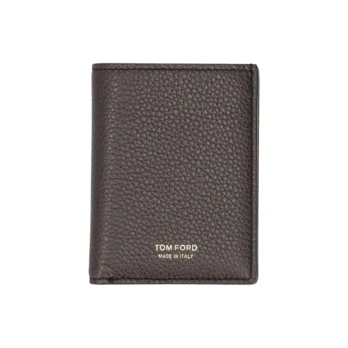 TF Телячья кожа Картхолдер Кошелек Мужской Шоколад Миндаль