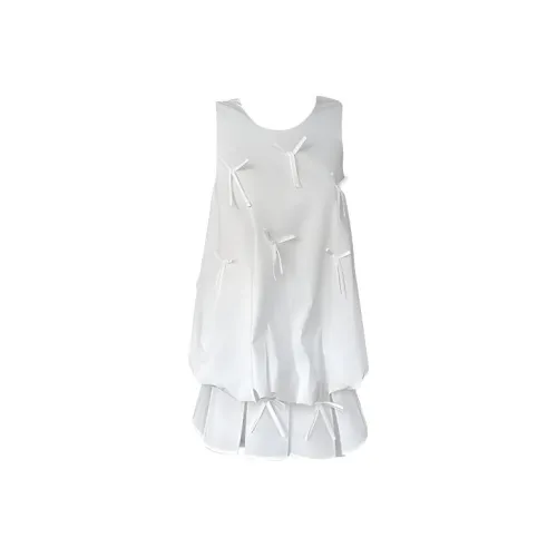 HUINIAN Белый Без рукавов Цветочный Топ с цветочным узором + Белая Юбка Женские Комплекты с юбкой