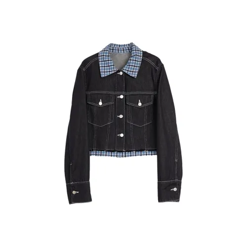 ELLE Джинсовый синий Женский Короткий пальто