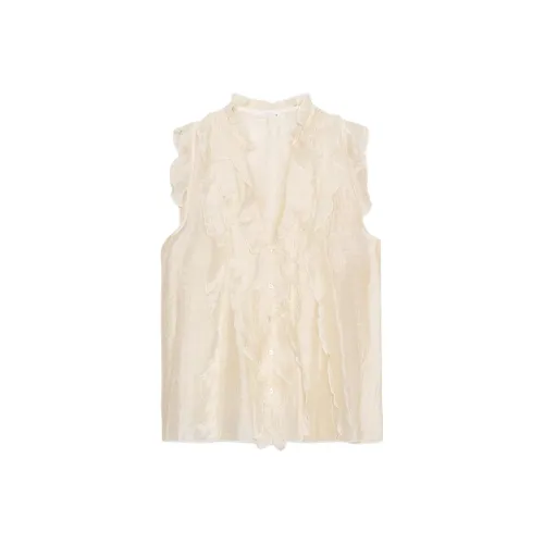 ZARA Ванильные Женские Рубашки