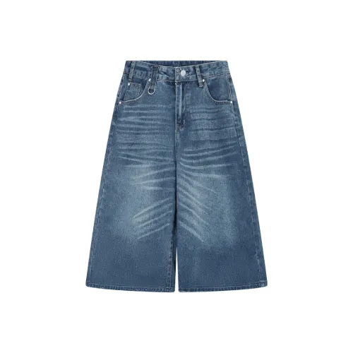 W7H1 Blue Unisex Джинсовые шорты