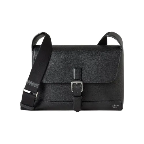 Mulberry Растительное дубленое кожа Курьерская сумка Сумка через плечо Маленькая Мужская Черная